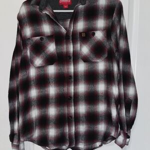 Coleman‎ Black and Red Plaid Casual Button Down Shirt